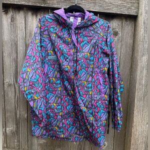 vintage 90s Columbia graphic windbreaker jacket